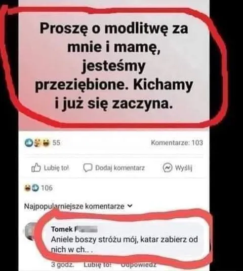 Modlitwa o zabranie kataru