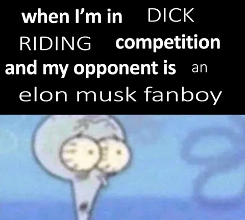 Squidward in a Dick Riding Competition
