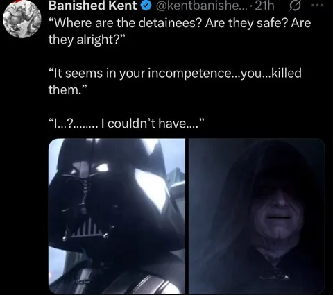 Vader Learns the Detainees Are Dead