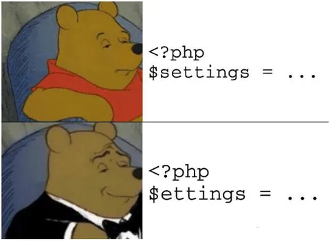 Tuxedo Pooh Settings Code