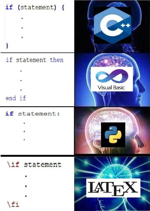 Expanding Brain Programming Languages