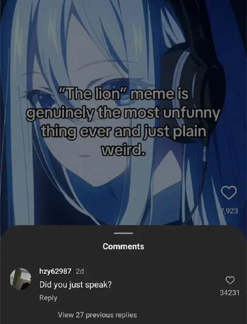 The Lion Meme Is Unfunny
