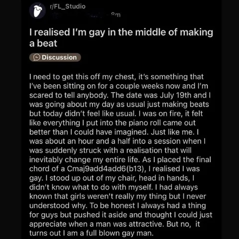 Gay Realisation While Making a Beat