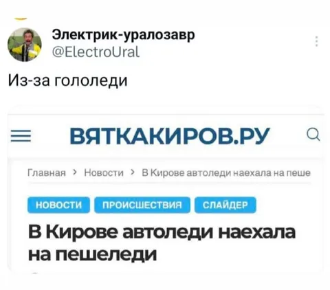 Автоледи наехала на пешеледи
