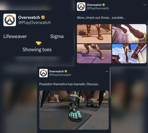 Overwatch Heroes Showing Toes