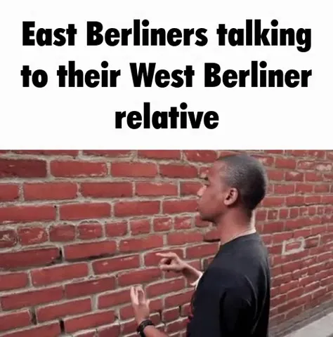 East Berliners Talking to Relative