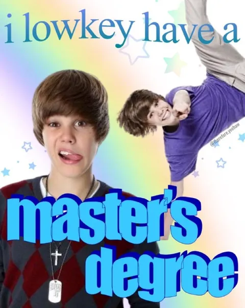 Justin Bieber Master's Degree