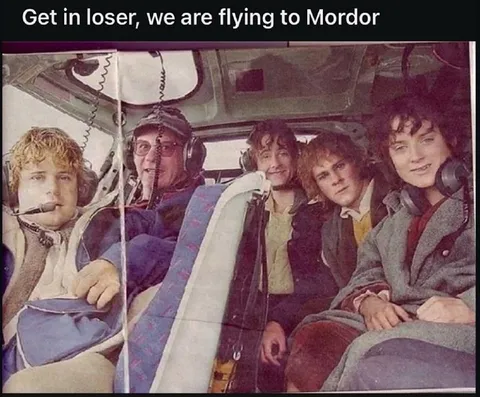 Flying to Mordor