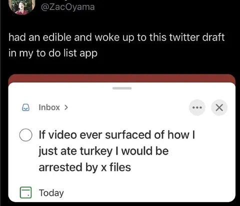 Edible Twitter Draft To-Do List