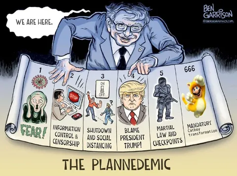 The Plandemic Conspiracy Cartoon