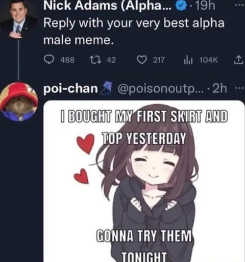 First Skirt Alpha Male Meme