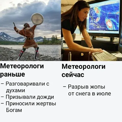 Метеорологи раньше и сейчас