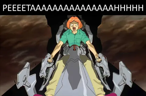 Peta Screaming on a Mecha
