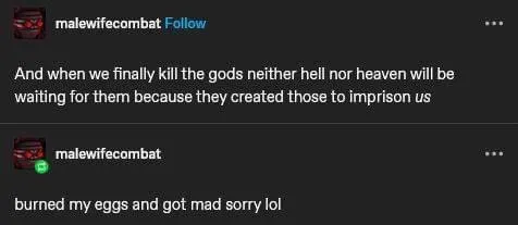 Burned Eggs After Killing Gods