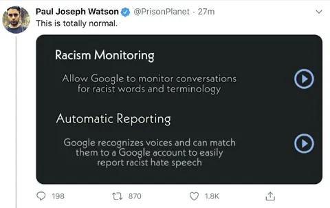 Racism Monitoring Is Totally Normal