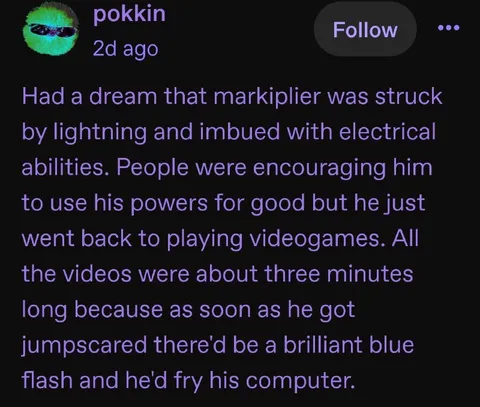 Markiplier Lightning Powers Dream