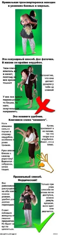 Правильная транспортировка женщин