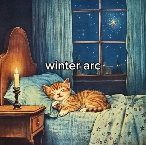 Cozy Winter Arc Cat