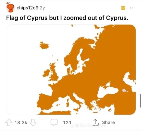 Flag of Cyprus Zoomed Out