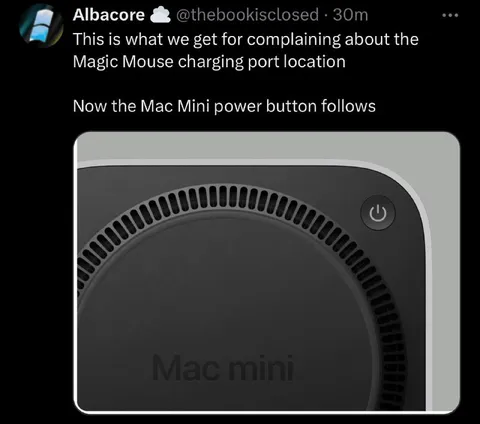 Mac Mini Power Button Follows