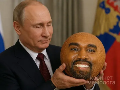 Путин держит голову Канье