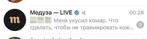Меня укусил комар