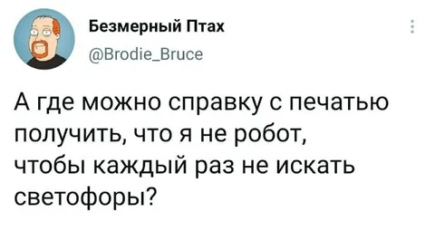 Справка, что я не робот