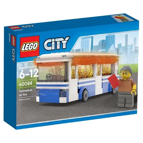 LEGO Trolleybus on Fire