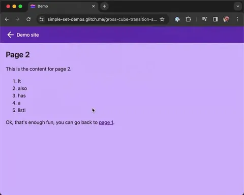 Webdev Page Transition Demo