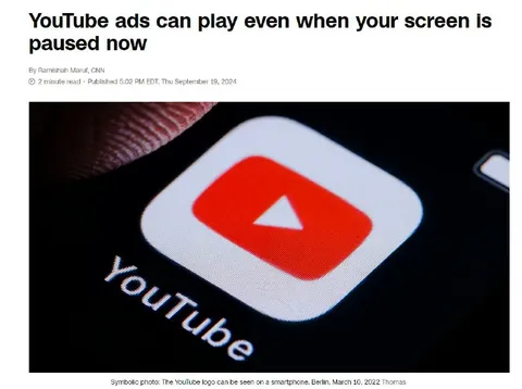 YouTube Ads Play While Paused