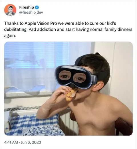 Vision Pro Family Dinner