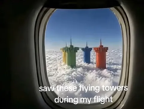 Flying Towers During a Flight