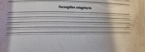 Pusta rubryka osiągnięć
