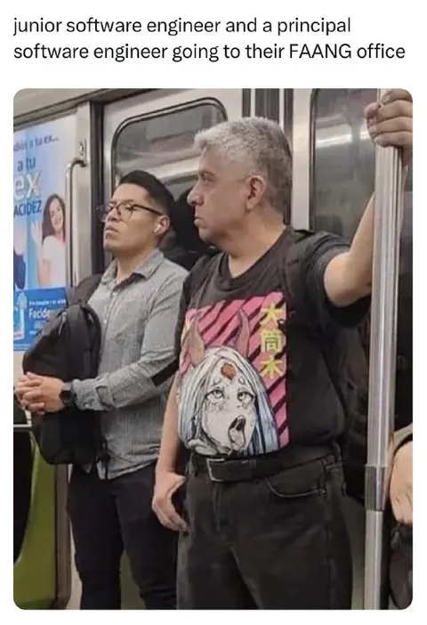 Junior and Principal Engineers on the Train