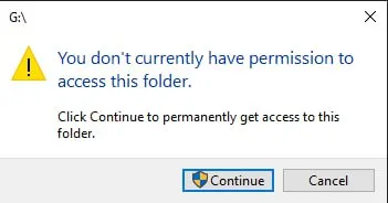 Windows Denies Access to USB Drive