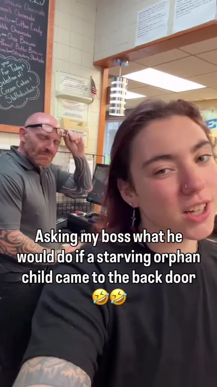 Boss Handles Orphan at Back Door