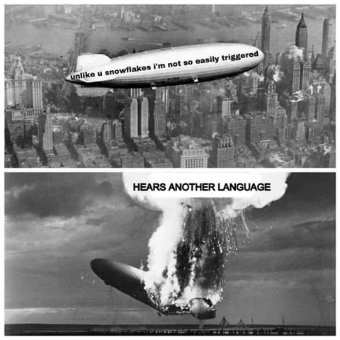 Triggered Hindenburg Airship