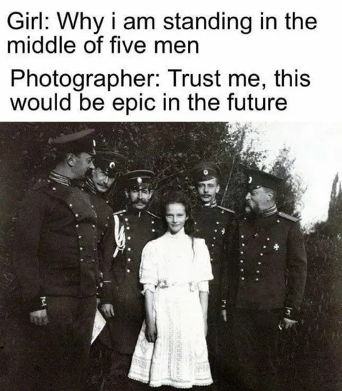 Girl Surrounded by Five Men