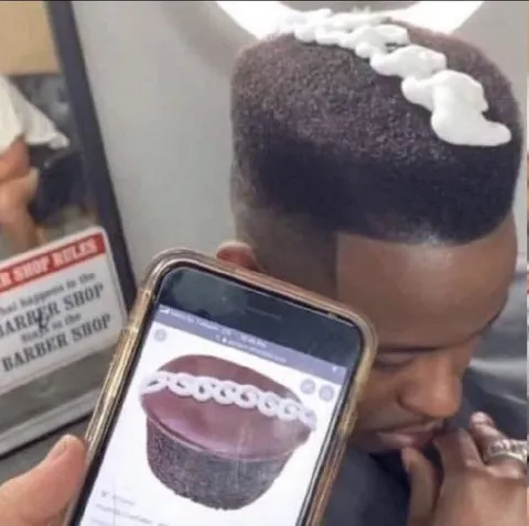 Cake-Like Barber Haircut