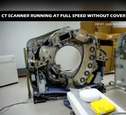 CT Scanner Running Without Cover