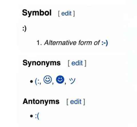 Wikipedia Smile Symbol Entry