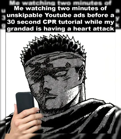 Waiting Through Ads During CPR Emergency