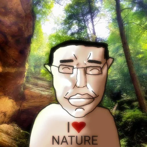 I Love Nature Cartoon Man