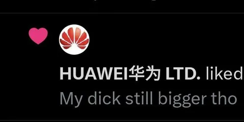 Huawei Liked My Dick Joke