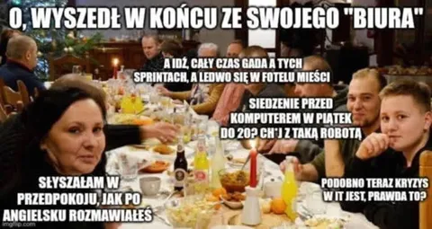 Wyszedł ze swojego biura