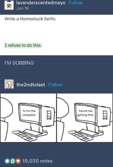 Homestuck Computer Fanfic Refusal
