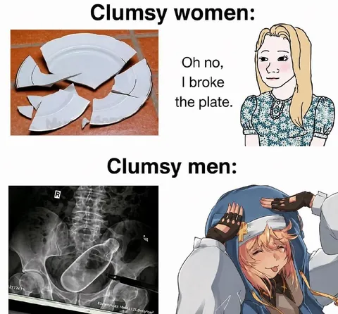 Clumsy Women vs Clumsy Men