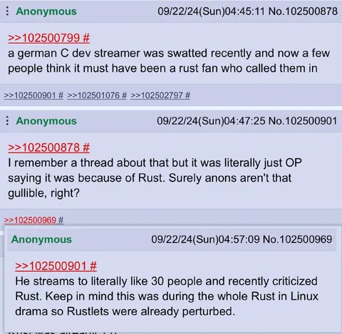 Sanest Rust Developer Thread