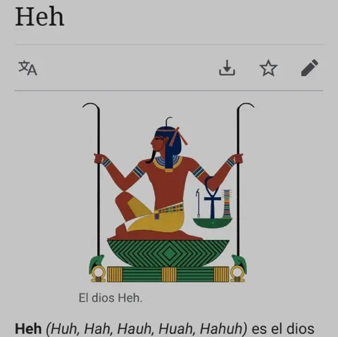 El dios egipcio Heh