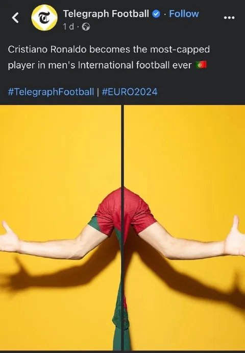Ronaldo Becomes Most Capped Player